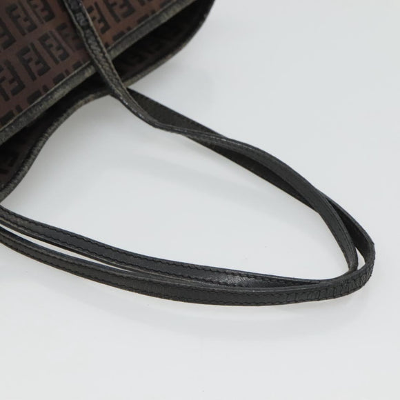 FENDI Zucchino Canvas Tote Bag Brown Auth 121457