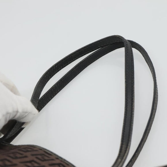 FENDI Zucchino Canvas Tote Bag Brown Auth 121457