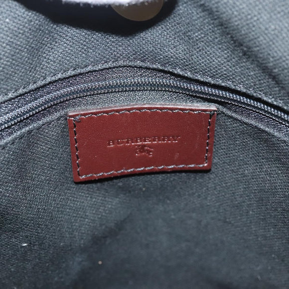 BURBERRY Nova Check Hand Bag PVC Beige Auth 121465