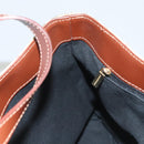 BURBERRY Nova Check Hand Bag PVC Beige Auth 121466-18