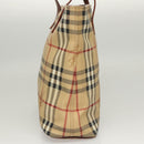 BURBERRY Nova Check Hand Bag PVC Beige Auth 121466-4