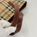 BURBERRY Nova Check Hand Bag PVC Beige Auth 121466-7