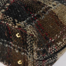 BURBERRY Nova Check Tote Bag Canvas Gold Brown Auth 121468-15