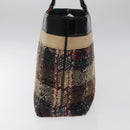 BURBERRY Nova Check Tote Bag Canvas Gold Brown Auth 121468-4