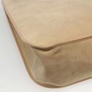 Salvatore Ferragamo Gancini Tote Bag Suede Beige Gold Auth 121469-16
