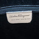 Salvatore Ferragamo Gancini Tote Bag Suede Beige Gold Auth 121469-12