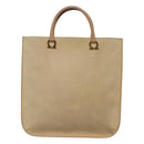 Salvatore Ferragamo Gancini Tote Bag Suede Beige Gold Auth 121469-13