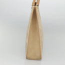 Salvatore Ferragamo Gancini Tote Bag Suede Beige Gold Auth 121469-3