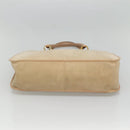 Salvatore Ferragamo Gancini Tote Bag Suede Beige Gold Auth 121469-5