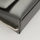 Salvatore Ferragamo Chain Shoulder Bag Patent leather Silver Auth 121470-8