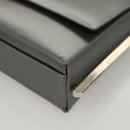 Salvatore Ferragamo Chain Shoulder Bag Patent leather Silver Auth 121470-15