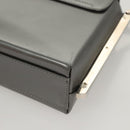 Salvatore Ferragamo Chain Shoulder Bag Patent leather Silver Auth 121470-17