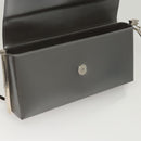 Salvatore Ferragamo Chain Shoulder Bag Patent leather Silver Auth 121470-18