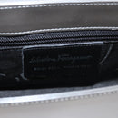 Salvatore Ferragamo Chain Shoulder Bag Patent leather Silver Auth 121470-12