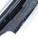 Salvatore Ferragamo Chain Shoulder Bag Patent leather Silver Auth 121470-11