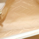Salvatore Ferragamo Gancini Shoulder Bag Leather Ivory Gold Auth 121471-11