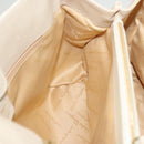 Salvatore Ferragamo Gancini Shoulder Bag Leather Ivory Gold Auth 121471-17