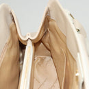 Salvatore Ferragamo Gancini Shoulder Bag Leather Ivory Gold Auth 121471-21