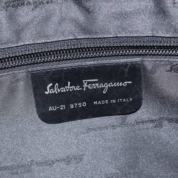 Salvatore Ferragamo Shoulder Bag Nylon Black Auth 121472