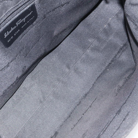 Salvatore Ferragamo Shoulder Bag Nylon Black Auth 121472