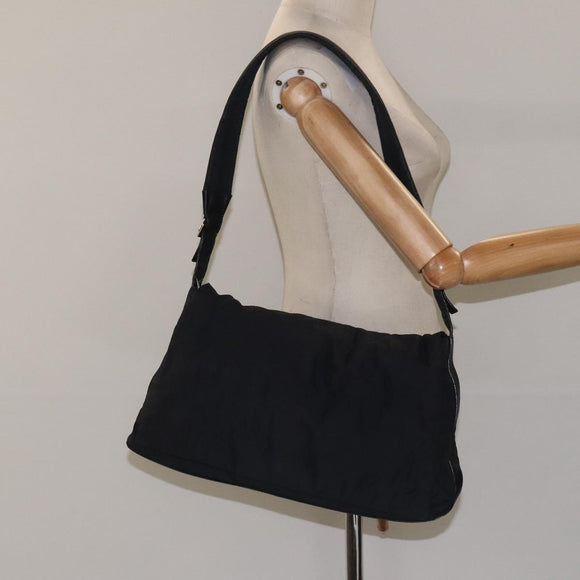 Salvatore Ferragamo Shoulder Bag Nylon Black Auth 121472