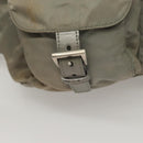 PRADA Backpack Nylon Green Auth 121476-24