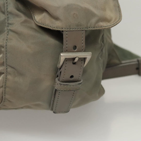 PRADA Backpack Nylon Green Auth 121476