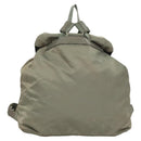 PRADA Backpack Nylon Green Auth 121476-2