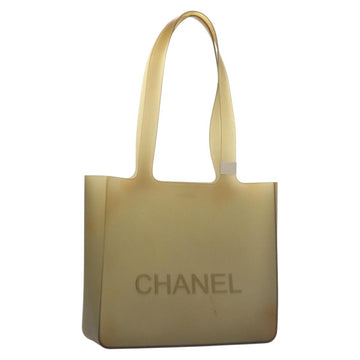 CHANEL Tote Bag Rubber Khaki CC Auth 121481