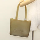 CHANEL Tote Bag Rubber Khaki CC Auth 121481-19