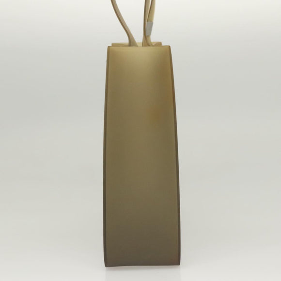 CHANEL Tote Bag Rubber Khaki CC Auth 121481