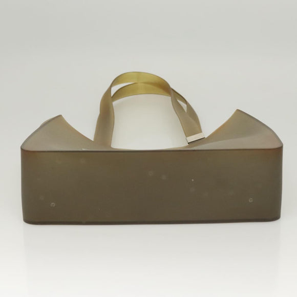 CHANEL Tote Bag Rubber Khaki CC Auth 121481