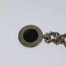 BVLGARI Shoulder Bag Canvas Ivory Silver Auth 121484-10