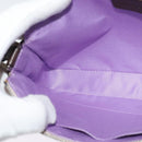 BVLGARI Shoulder Bag Canvas Ivory Silver Auth 121484-19