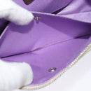 BVLGARI Shoulder Bag Canvas Ivory Silver Auth 121484-20