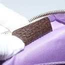 BVLGARI Shoulder Bag Canvas Ivory Silver Auth 121484-12