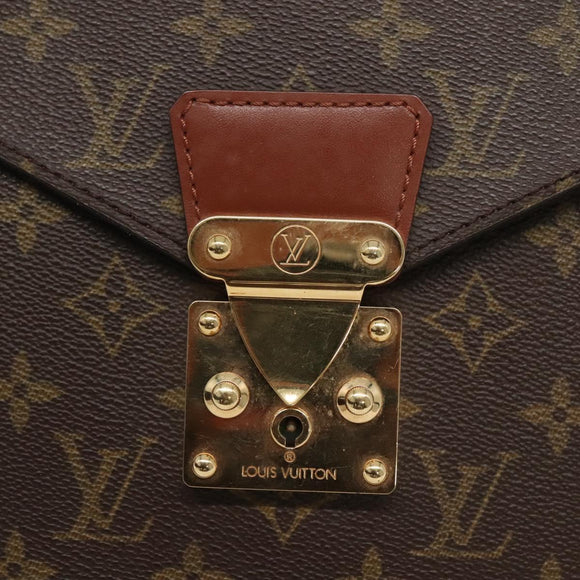LOUIS VUITTON Monogram Porte Documents Bandouliere Bag M53338 Auth 121485