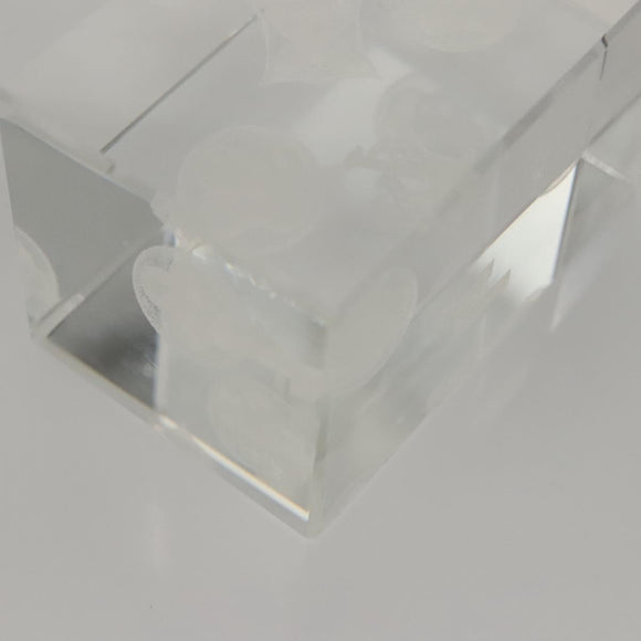 LOUIS VUITTON Paper Weight Glass Clear LV Auth 121487