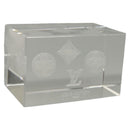 LOUIS VUITTON Paper Weight Glass Clear LV Auth 121487-1