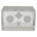 LOUIS VUITTON Paper Weight Glass Clear LV Auth 121487-13