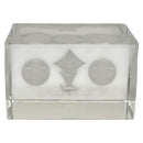 LOUIS VUITTON Paper Weight Glass Clear LV Auth 121487-2