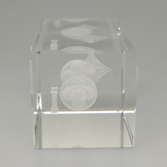 LOUIS VUITTON Paper Weight Glass Clear LV Auth 121487
