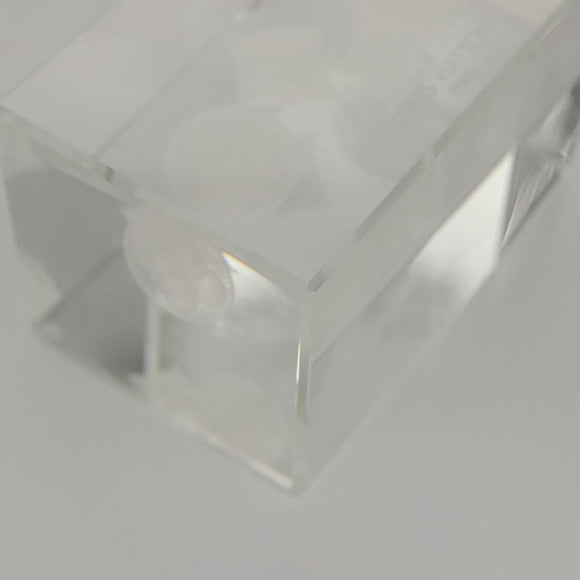 LOUIS VUITTON Paper Weight Glass Clear LV Auth 121487