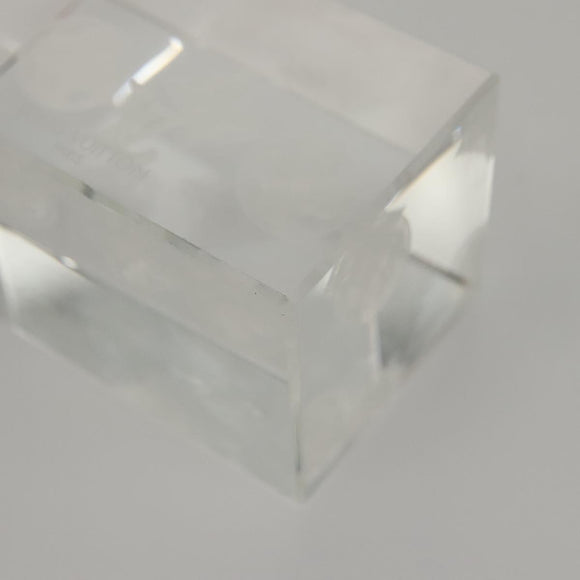 LOUIS VUITTON Paper Weight Glass Clear LV Auth 121487