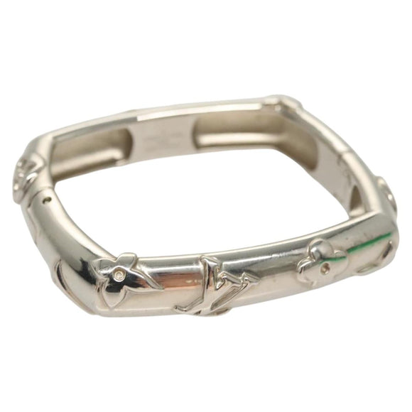 LOUIS VUITTON Bangle Bracelet Family metal Silver tone M63137 LV Auth 121493
