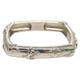 LOUIS VUITTON Bangle Bracelet Family metal Silver tone M63137 LV Auth 121493 - 0