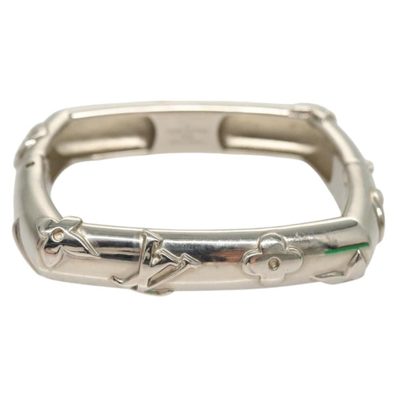 LOUIS VUITTON Bangle Bracelet Family metal Silver tone M63137 LV Auth 121493