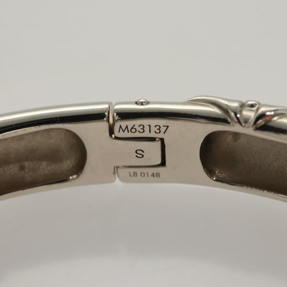 LOUIS VUITTON Bangle Bracelet Family metal Silver tone M63137 LV Auth 121493