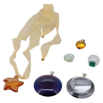 Baccarat Ring Glass 4Set Orange Green Auth 121496