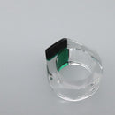 Baccarat Ring Glass 4Set Orange Green Auth 121496-19